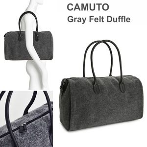 🆕 WOOL FELT Travel Duffel Bag GREY